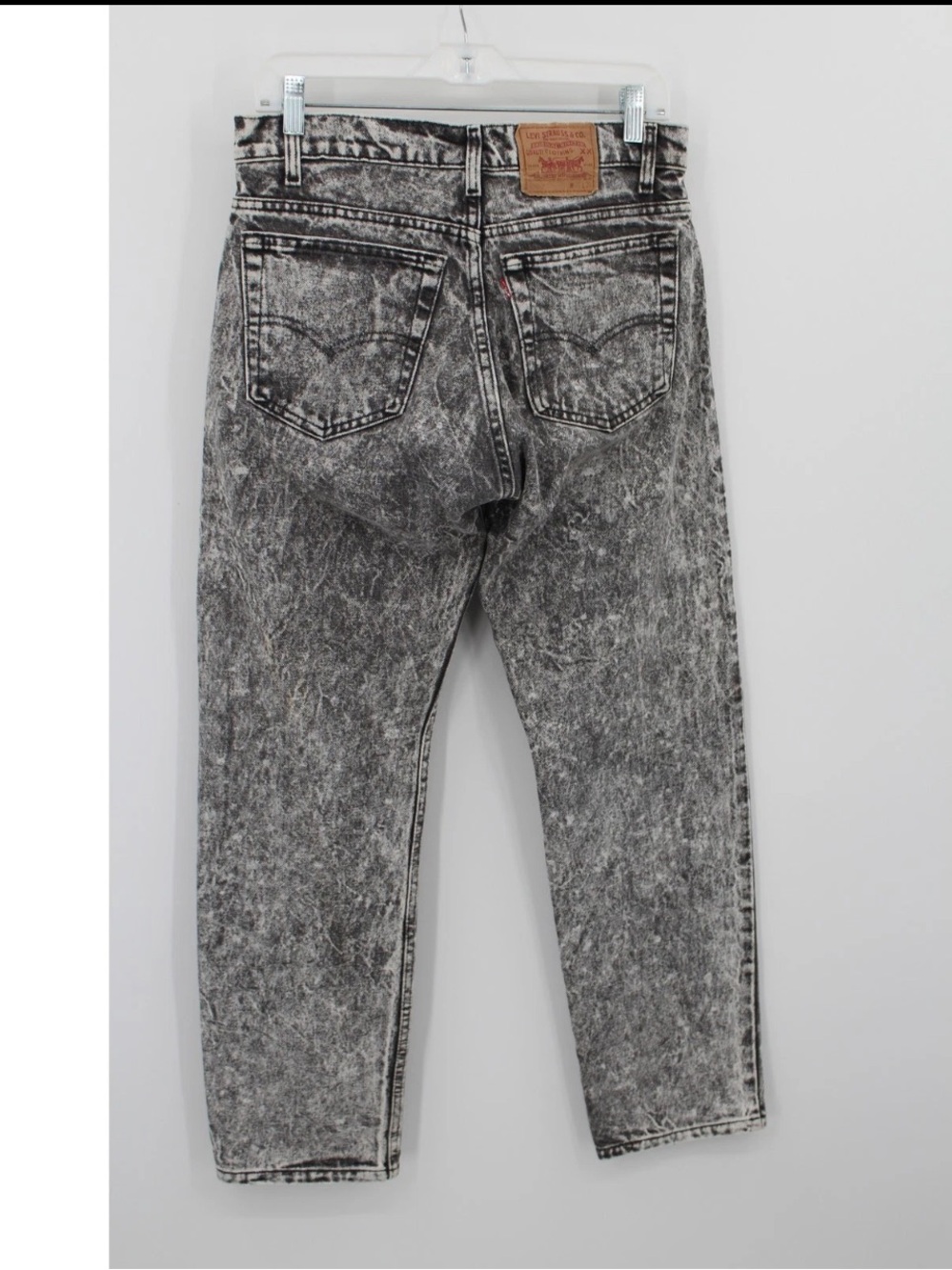 Men's Acid-Wash Grey 505 Vintage 80’s Levi Jeans - Picture 2 of 7